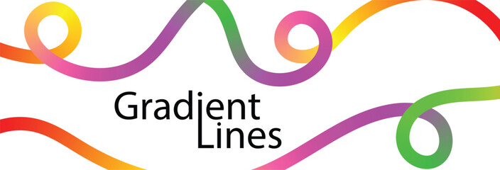 Obraz premium Colorful curved line.