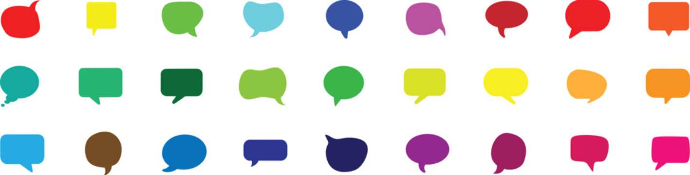 colorful speech bubble.