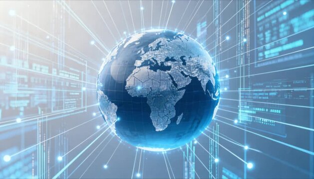 global education digital connections over globe perfect for international day of education