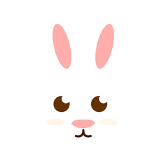 Cute White Rabbit Face