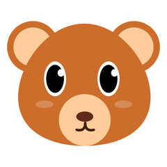 Cute Brown Bear Face