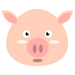 Cute Pink Pig Face