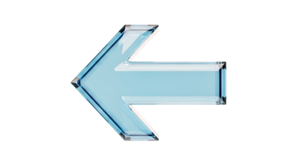 Transparent Blue Arrow Pointing Left