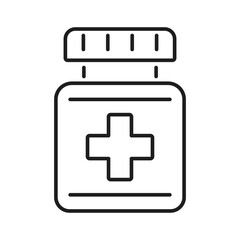 Obraz premium Pet Pill Jar Line Icon