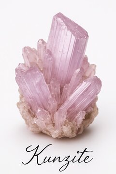 Beautiful lilac kunzite specimen showing vertical striations and transparency
