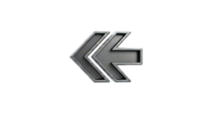 Black Double Left Arrow Icon