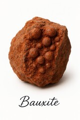 Macro geology photo of bauxite with distinct pisolite structures