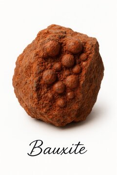 Macro geology photo of bauxite with distinct pisolite structures