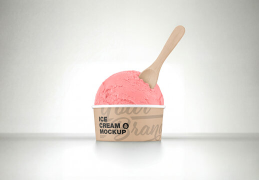 Ice Cream Dessert Mockup