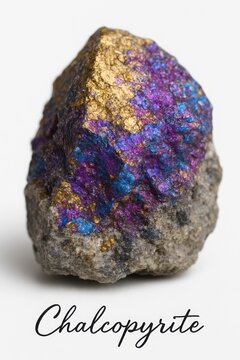 Encyclopedic mineral reference image of chalcopyrite copper ore sample