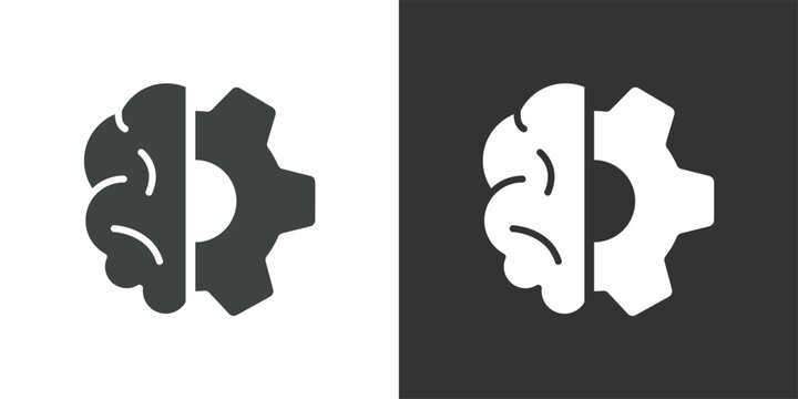 Cognitive Optimization icon. Solid glyph series icon