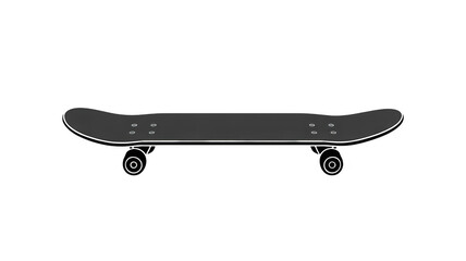 Gray skateboard 3D sports recreation isolated on a transparent background