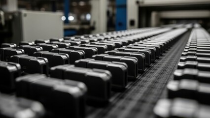 Obraz premium Metal cylinders on industrial production line