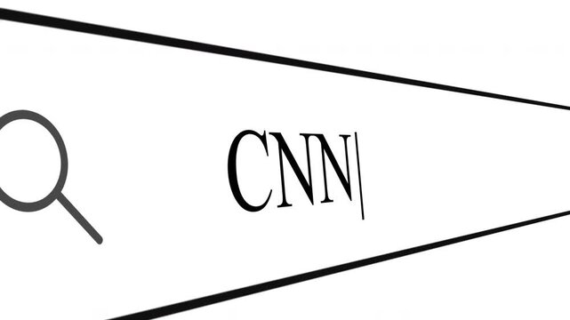 User types CNN in the address bar to search for information. The search box displays the input clearly as the query is entered.