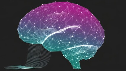 Colorful digital brain artificial intelligence