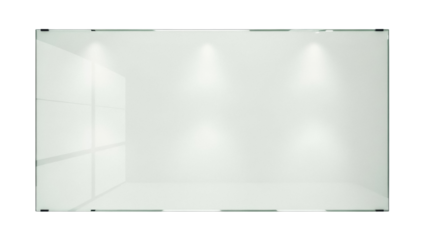 Isolated glass writing board for office, presentation, message, meeting, lecture, ideas