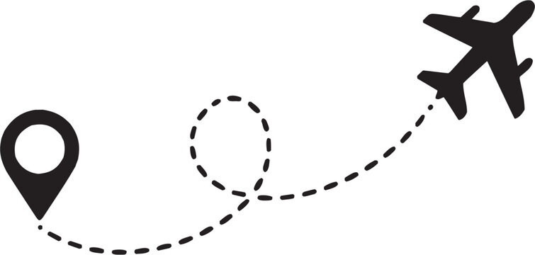 Conjunto de iconos vectoriales de s&iacute;mbolo gr&aacute;fico: l&iacute;nea, curva, movimiento, trayectoria, direcci&oacute;n, dise&ntilde;o en silueta negra.