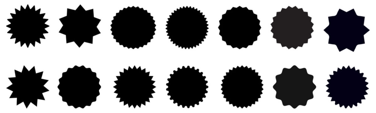 Starburst sale price labels or stickers and seals set . stamps or tag badges for price promotion labels. 