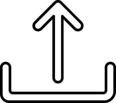 Black upload icon - outline