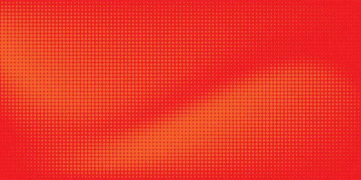 Dots halftone orange color pattern gradient texture with technology digital background. Dots pop art comics with summer background modern halftone