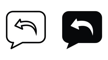 Reply message icon set