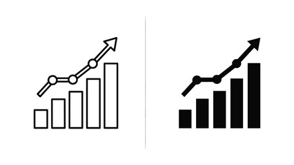Increasing trend indicated by bar graph and line chart