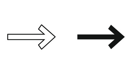 Two arrows pointing in opposite directions on white background