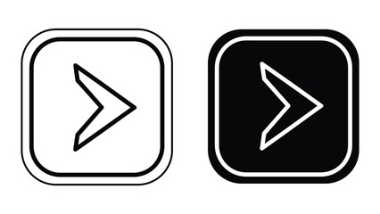 Play button icon set for media player