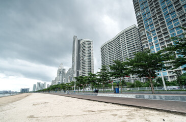 Sea and city view of Beihai, China