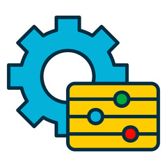 Settings icon with gear and equalizer