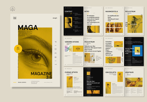 Yellow Magazine Template