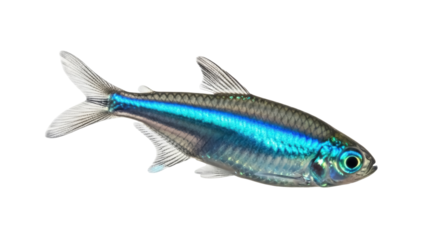 Isolated Neon Tetra fish freshwater aquarium tropical aqua pet animal wildlife photography