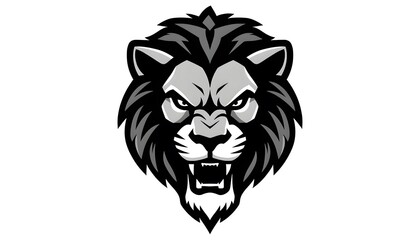 Aggressive Lion Head Logo