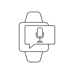 Fototapeta premium Smartwatch voice record microphone icon