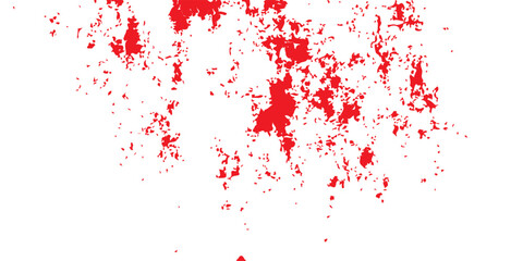 Vibrant red paint splashes and ink splatters create a grunge watercolor texture with artistic stains and drops on a decorative vector background for a bloody red abstract wallpaper design