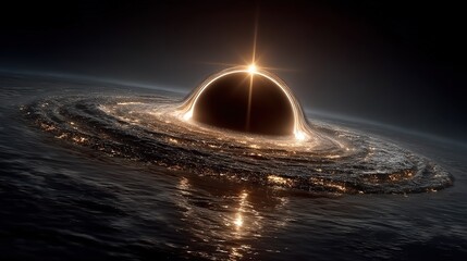 Celestial Black Hole with Luminous Accretion Disk