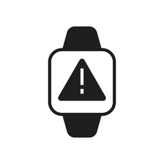 Smartwatch alert warning solid icon