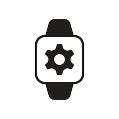 Smartwatch settings gear solid icon