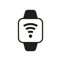 Smartwatch wifi signal solid icon