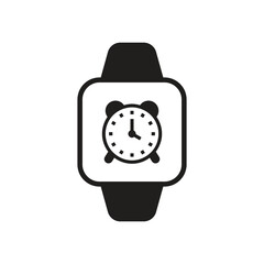 Smartwatch clock face solid icon