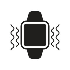 Smartwatch vibration mode solid icon