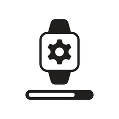 Smartwatch update bar solid icon