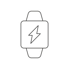 Smartwatch battery charging status icon