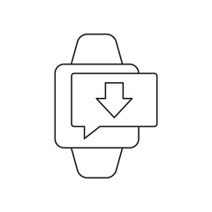 Smartwatch download message notification icon