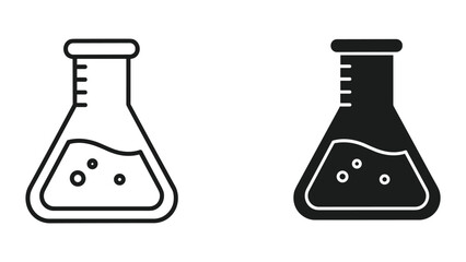 Laboratory Flask Icon Vector Illustration