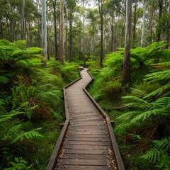 Fototapeta premium Forest Path: A Verdant Journey