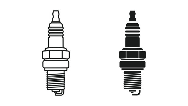 Spark Plug Vector Illustrations for Automotive Use