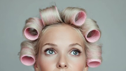 Styling hair with rollers at home in a simple step-by-step process