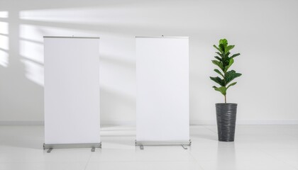 Blank Banner Stands.