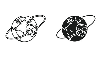Vector Illustration of Earth with Ring System © SHAHRIYAR RASEL